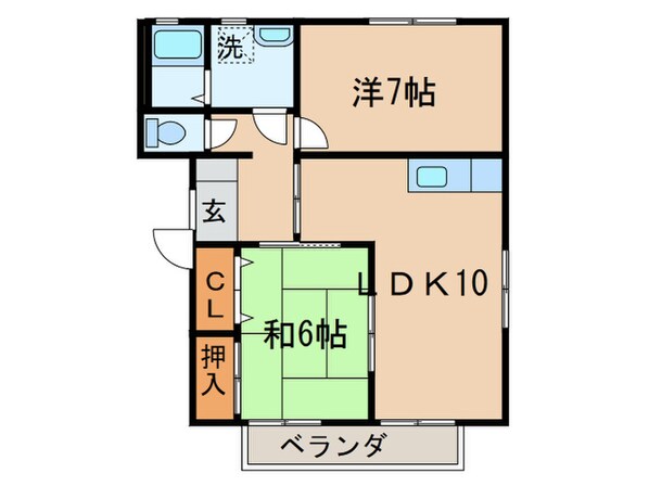 ハイツ野中の物件間取画像